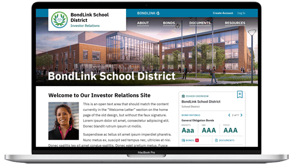 bondlink school district laptop mockup